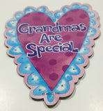 AGC American Greeting Cards "Grandmas Are Special" Heart Shaped 3 1/2" x 4 1/4" Thin Fridge Magnet