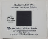 Art Gallery of Nova Scotia Maud Lewis 1903-1970 Three Black Cats Private Collection 2 1/2" x 3" Thin Fridge Magnet