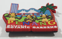 Penang Malaysia Botanic Gardens Wise Monkeys Themed 2" x 3 1/8" Thick Rubber Fridge Magnet