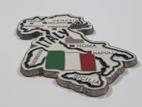 Italy Country Shaped Labelled Cities 2 1/8" x 2 3/4" Metal Enamel Fridge Magnet