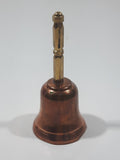 Chile Copper Bell with Drill Bit Style Handle 4 1/4" Tall Missing The Clapper