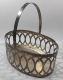 Vintage The Bay Silverplated E.P. Steel Large Basket With Handle