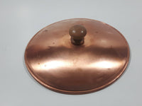 5 1/2" Copper Pot Lid with Wood Handle