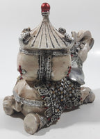 Decorated Indian Elephant with Howdah 5 1/2" Long Resin Sculpture Ornament