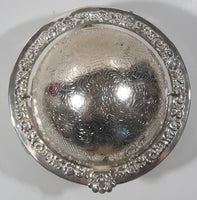 Vintage Silver Plated Dome Roll Top 5 1/4" Diameter Caviar Butter Serving Dish Made in England