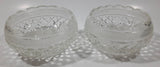 Set of 2 Vintage Crystal Glass Candy Dish Bowls 4 1/4" Diameter