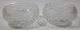 Set of 2 Vintage Crystal Glass Candy Dish Bowls 4 1/4" Diameter