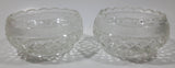 Set of 2 Vintage Crystal Glass Candy Dish Bowls 4 1/4" Diameter