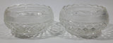 Set of 2 Vintage Crystal Glass Candy Dish Bowls 4 1/4" Diameter