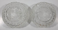 Set of 2 Vintage Crystal Glass Candy Dish Bowls 4 1/4" Diameter