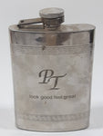 PT 'look good feel great' 6 oz. Curved Stainless Steel Pocket Flask