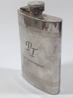 PT 'look good feel great' 6 oz. Curved Stainless Steel Pocket Flask