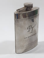 PT 'look good feel great' 6 oz. Curved Stainless Steel Pocket Flask