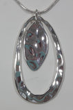 Joe Fresh Shiny Silver Tone Metal 30" Long Necklace