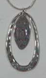 Joe Fresh Shiny Silver Tone Metal 30" Long Necklace