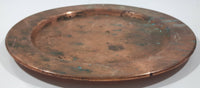 Vintage Heavy Hammered Copper Metal Charger Plate 8 1/2" Diameter