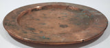 Vintage Heavy Hammered Copper Metal Charger Plate 8 1/2" Diameter