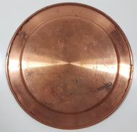 Vintage Heavy Hammered Copper Metal Charger Plate 8 1/2" Diameter