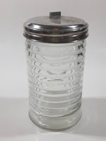 Vintage Ring Ribbed Glass Sugar Dispenser 5 1/4" Tall