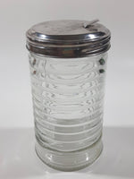 Vintage Ring Ribbed Glass Sugar Dispenser 5 1/4" Tall