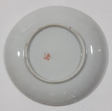 Vintage Occupied Japan Style Chubby Male and Female Nude Naked Cherub Like Characters Sitting At A Table 4 1/4" Diameter Hand Painted Porcelain Plate