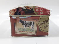 1999 Hershey's Milk Chocolate Kisses Advertising Tin Metal Hinged Container Faded