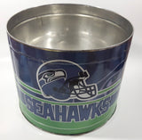 Seattle Seahawks NFL Football Team Popcorn Large 9" Wide Tin Metal Canister NO LID