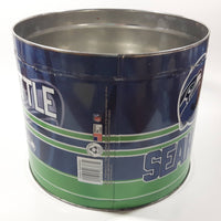 Seattle Seahawks NFL Football Team Popcorn Large 9" Wide Tin Metal Canister NO LID