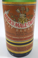 Vintage Beck & Co Brewery Beck's Malz-Trunk Malt Beverage Non Alcoholic 8" Tall 11 1/2 Fl Ozs Green Glass Beer Bottle Bremen, Germany