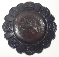 Peru Hammered Copper 9 1/4" Hand Painted Wall Plate