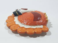 Thanksgiving Pilgrim Turkey Shaped 2" x 2 1/4" Resin Fridge Magnet