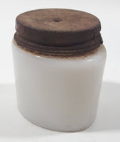 Antique Pond's Cold Cream Milk Glass Bottle 1 1/8" Tall