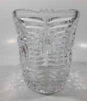 Vintage German Pinwheel and Star Cut Leaded Crystal Glass 5 1/4" Tall Ice Bucket Pail