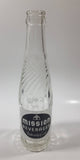 Vintage 1950s Mission Beverages 10 oz Clear Glass Twist Neck Beverage Bottle "Naturally Good In All Flavors" Fort William Bottling Works Ontario