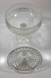 Vintage Pedestal Style Lidded Crystal Glass Candy Dish 12" Tall