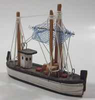 Vintage P.E.I. Prince Edward Island Fishing Trawler Boat Small 4 1/4" Long Wood Ship Model