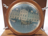 Vintage Avon Brand Woburn Abbey Country House Deer Scene Picture Ship's Wheel Wood Letter Holder Made in England