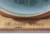 Vintage Avon Brand Woburn Abbey Country House Deer Scene Picture Ship's Wheel Wood Letter Holder Made in England