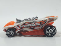 2004 Hot Wheels Track Aces Turbo Flame White Die Cast Toy Car Vehicle