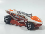 2004 Hot Wheels Track Aces Turbo Flame White Die Cast Toy Car Vehicle