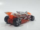 2004 Hot Wheels Track Aces Turbo Flame White Die Cast Toy Car Vehicle