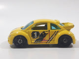 2002 Hot Wheels First Editions Volkswagen New Beetle Cup Yellow Die Cast Toy Car Vehicle