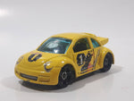 2002 Hot Wheels First Editions Volkswagen New Beetle Cup Yellow Die Cast Toy Car Vehicle