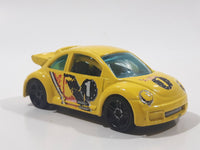 2002 Hot Wheels First Editions Volkswagen New Beetle Cup Yellow Die Cast Toy Car Vehicle