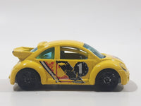 2002 Hot Wheels First Editions Volkswagen New Beetle Cup Yellow Die Cast Toy Car Vehicle