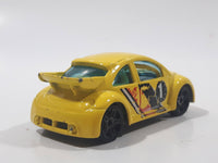 2002 Hot Wheels First Editions Volkswagen New Beetle Cup Yellow Die Cast Toy Car Vehicle