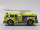 2005 Matchbox Fire 1 Boom Fire Truck Neon Yellow Die Cast Toy Car Firefighting Rescue Emergency Vehicle