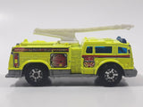 2005 Matchbox Fire 1 Boom Fire Truck Neon Yellow Die Cast Toy Car Firefighting Rescue Emergency Vehicle