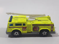 2005 Matchbox Fire 1 Boom Fire Truck Neon Yellow Die Cast Toy Car Firefighting Rescue Emergency Vehicle