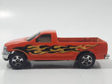 2001 Hot Wheels Wreck'n Roll 1997 Ford F-150 Pickup Truck Orange Die Cast Toy Vehicle